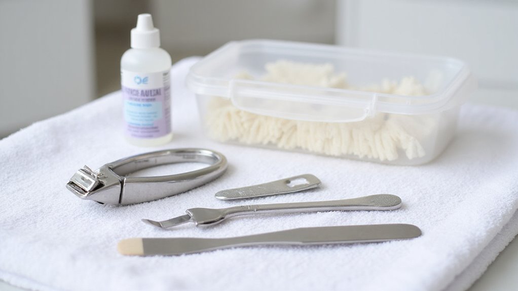 bring sterilized pedicure tools
