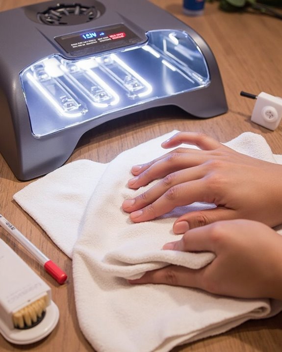 clean nail lamp safely