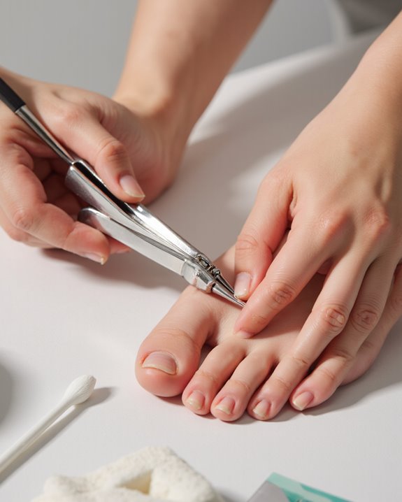 cut toenails straight across