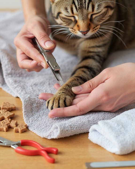 desensitize cat for trimming