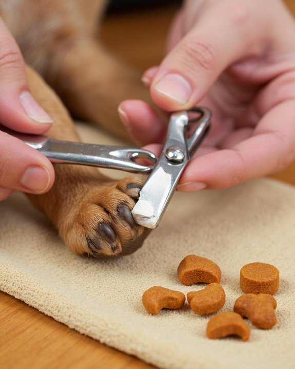 gradual paw handling rewards