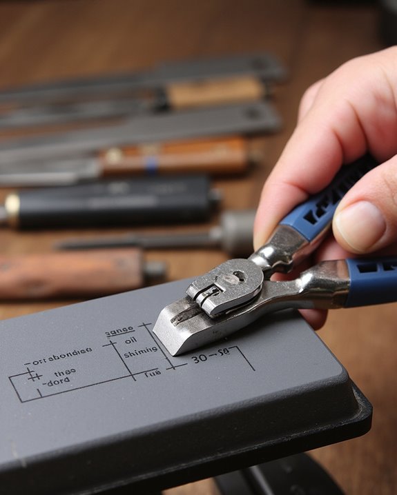 maintain consistent sharpening angle