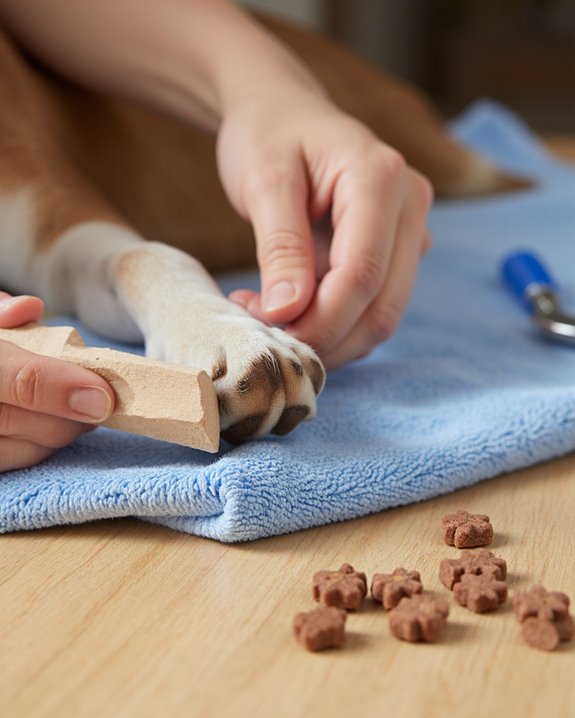 manual filing for anxious dogs
