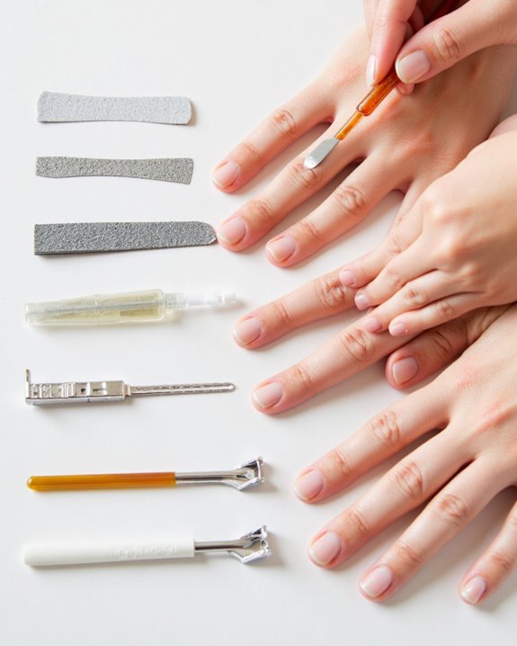 nail cutting without clippers steps