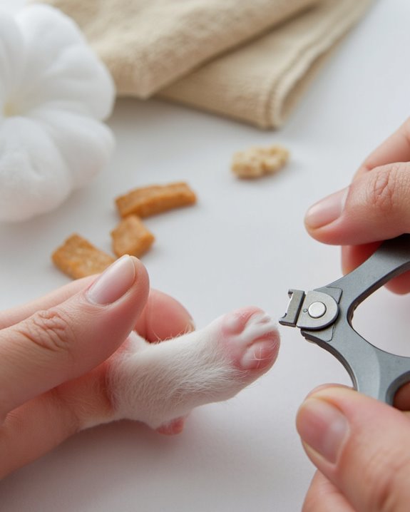 prepare cat and clippers