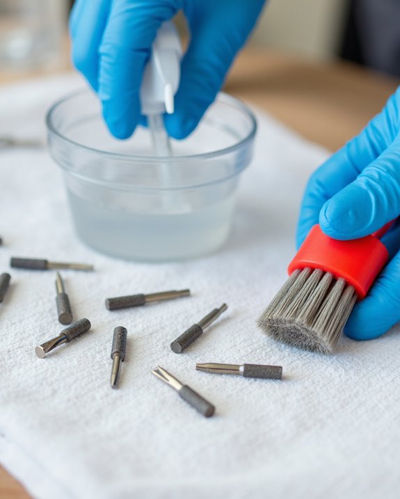 sanitize nail drill bits
