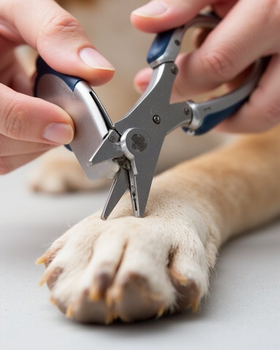 secure paw trimming technique