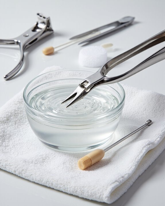 submerge clippers in disinfectant