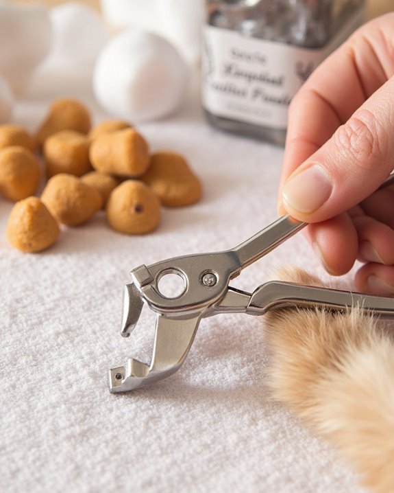 using guillotine dog clippers