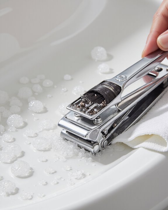 wipe soak brush rinse